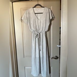 Sienna Sky white & black polka-dot dress